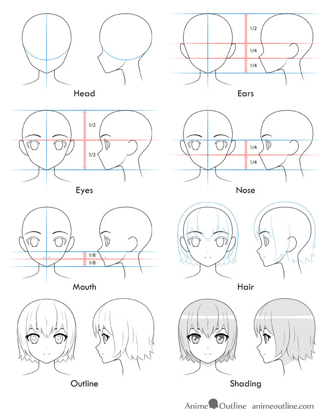 How to Draw Anime Tutorial with Beautiful Anime Character Drawings