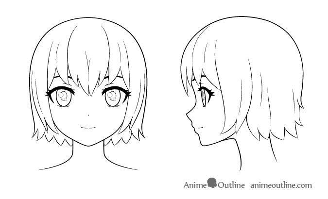 How To Draw An Anime Girls Head And Face Animeoutline