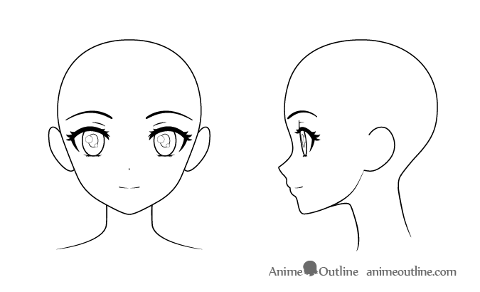 How To Draw An Anime Girl S Head And Face Animeoutline