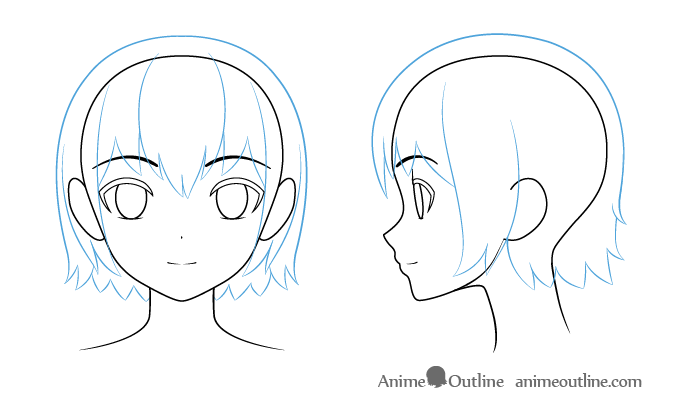 How to Draw an Anime Girl Face (Shojo) - FeltMagnet