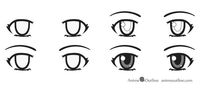 How to Draw Anime Eyes and Eye Expressions Tutorial - AnimeOutline