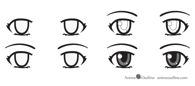 How to Draw Anime Eyes (Normal Expression) - AnimeOutline