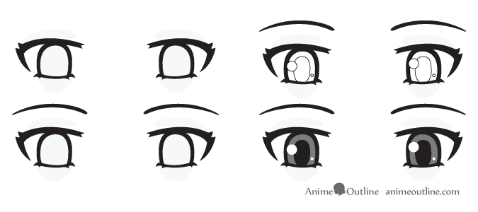 Shy anime eyes