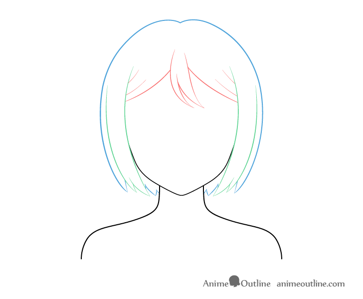 How to Draw Anime and Manga Hair - Female - AnimeOutline