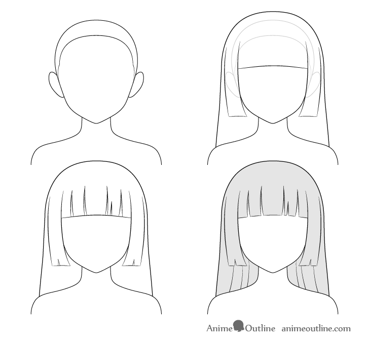 How to Draw Anime Hair  Anime drawings, Manga hair, Anime drawings for  beginners