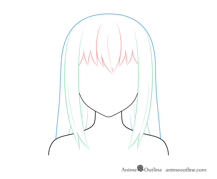 How To Draw Anime And Manga Hair Female Animeoutline