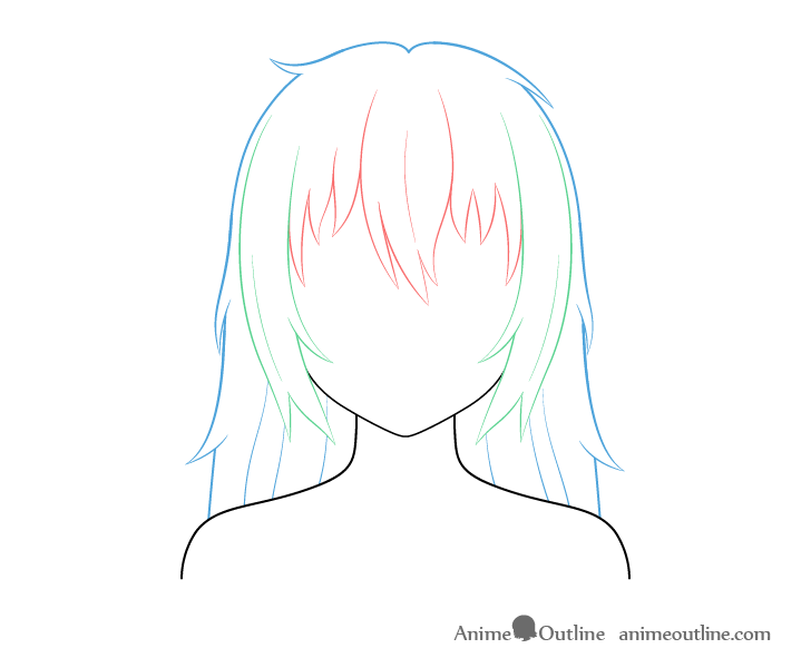 anime manga hairstyle drawing reference sketch doodle art | Art tutorials  drawing, Drawing hair tutorial, Drawings