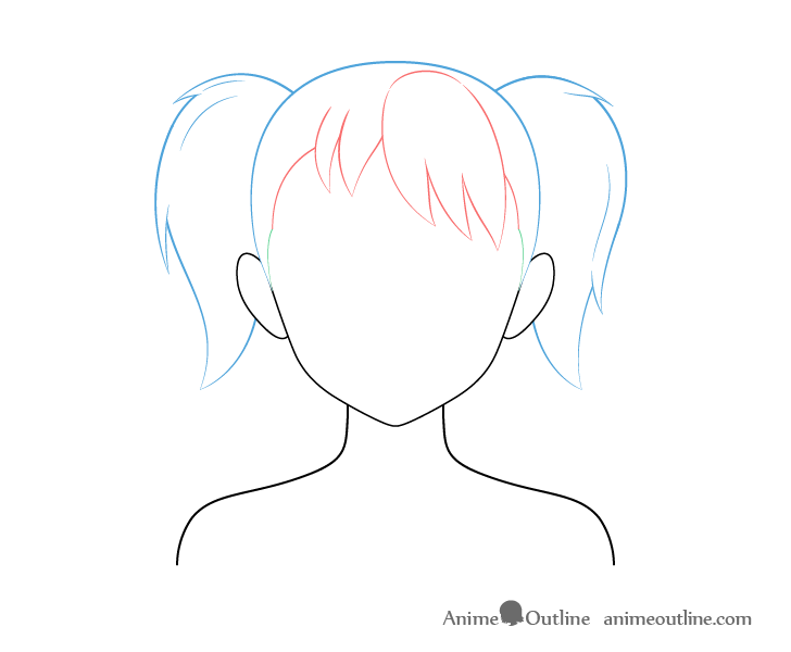 Step 2 How to Draw Anime / Manga Hair Sytles with Drawing