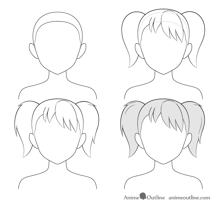 Hairstyles Hair Girl Female Blonde Pigtail  Anime Girl Hair Png PNG Image   Transparent PNG Free Download on SeekPNG