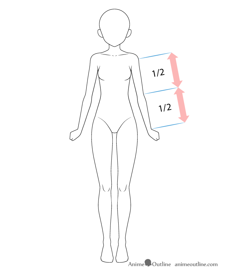 CUTE ANIME GIRL POSES FROM BASIC SHAPES (How To Draw)