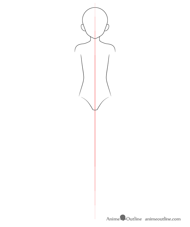 Anime girl body drawing