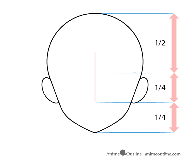 Anime girl ear placement drawing