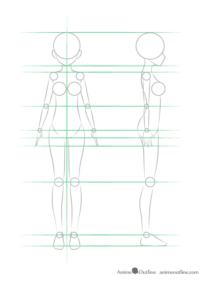 How To Draw Anime Girl Body Step By Step Tutorial Animeoutline Meopari