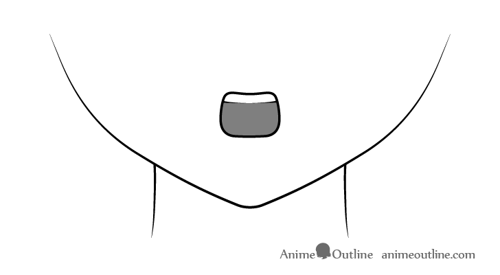 Anime curious mouth drawing