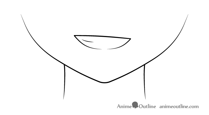 Anime grinning mouth drawing