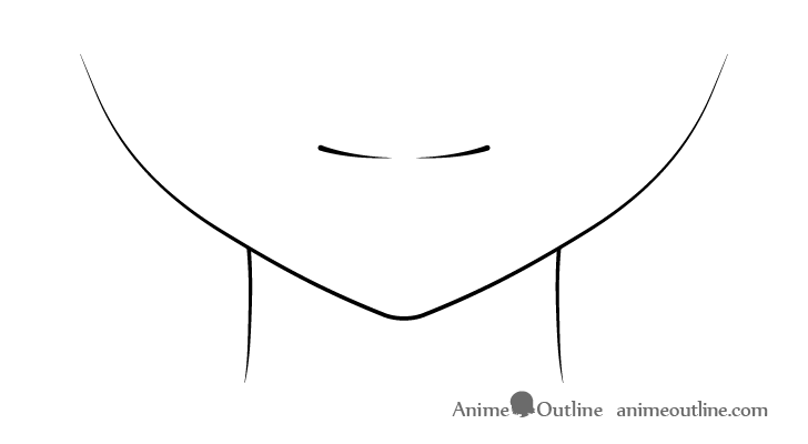 Anime smiling mouth drawing