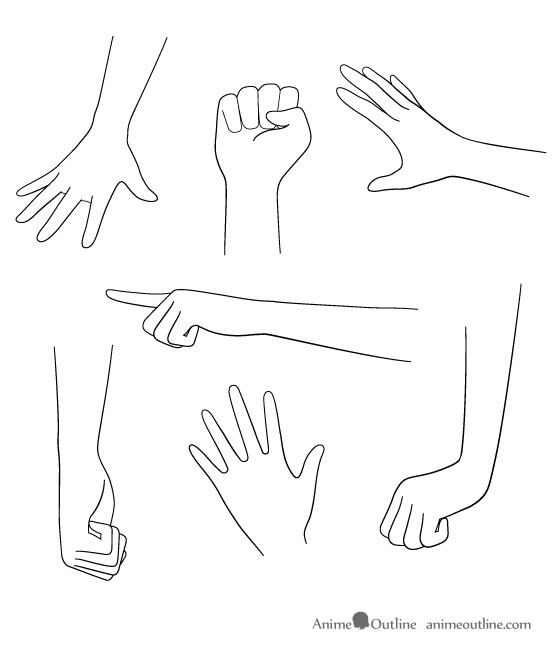 How to Draw Anime Hands Step by Step - AnimeOutline