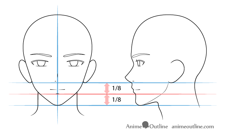 Anime male mouth drawing