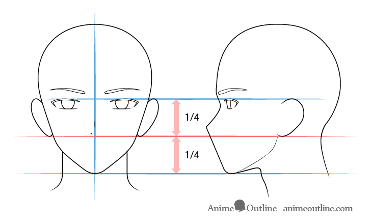 Anime male nose drawing