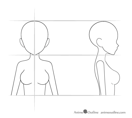 How to draw Anime Basic Anatomy'' (Anime Drawing Tutorial for Beginners) 