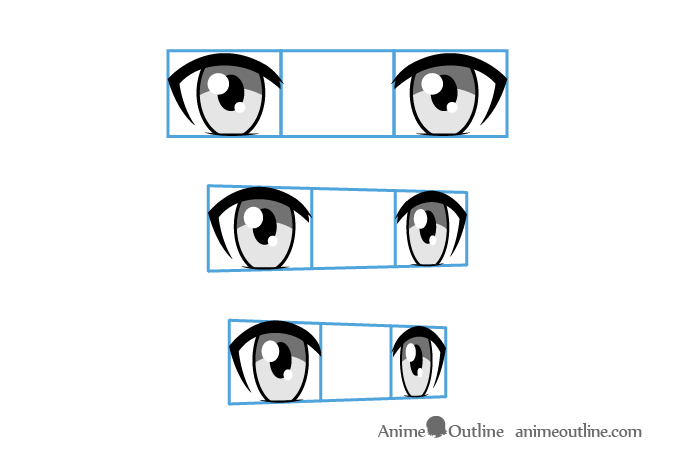 how to draw anime eyes looking up