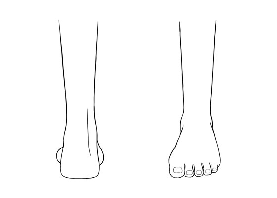 Anime feet drawing