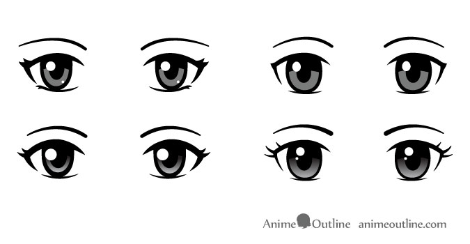 How to Draw Different Types of Anime Eyes - AnimeOutline