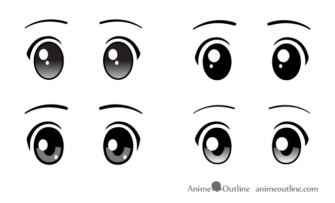 Chibi anime eyes
