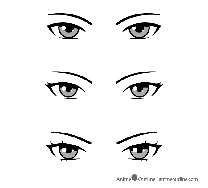 Serious anime eyes