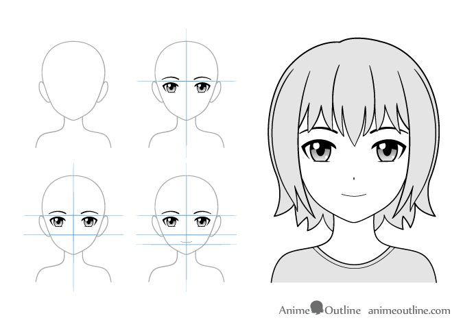 12 Anime Facial Expressions Chart Drawing Tutorial