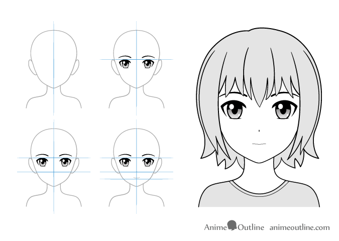 12 Anime Facial Expressions Chart & Drawing Tutorial - AnimeOutline