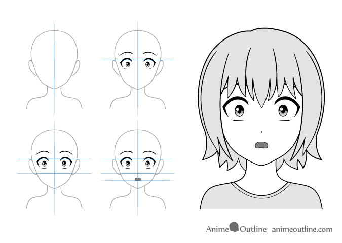 12 Anime Facial Expressions Chart & Drawing Tutorial - AnimeOutline