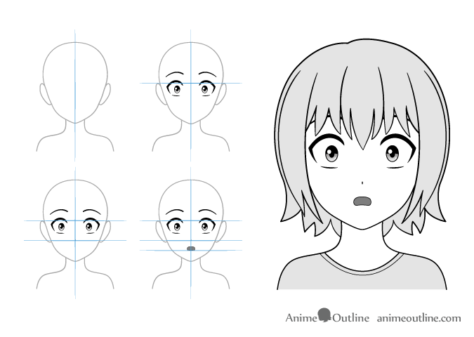 Featured image of post Anime Surprised Face Drawing The lines should cross at a perpendicular angle exactly at the circle s middle