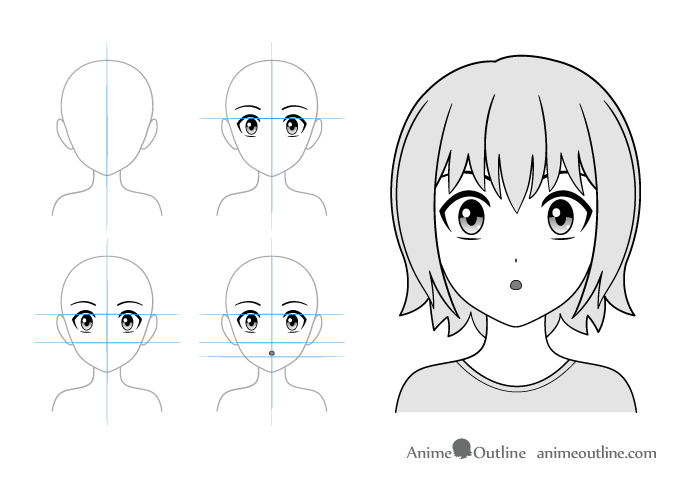 HOW TO DRAW A CUTE ANIME GIRL FACE Part1  by Alisha  Medium