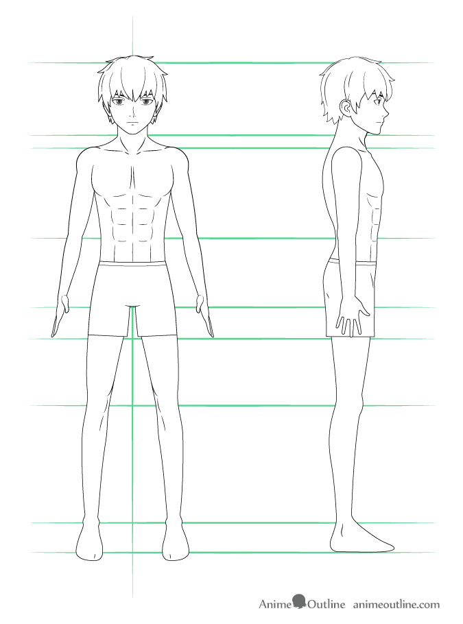 Kurohina  Adult Male Body Template in Colour ver10