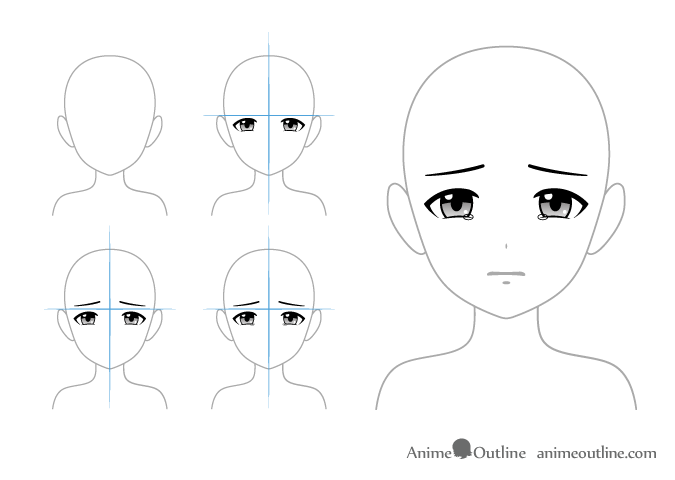 How to Draw an Anime Boy Crying - Easy Step by Step Tutorial