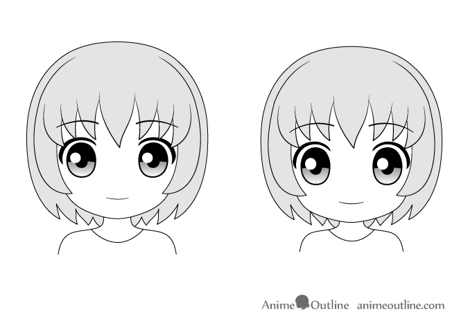 Anime faces Chibi