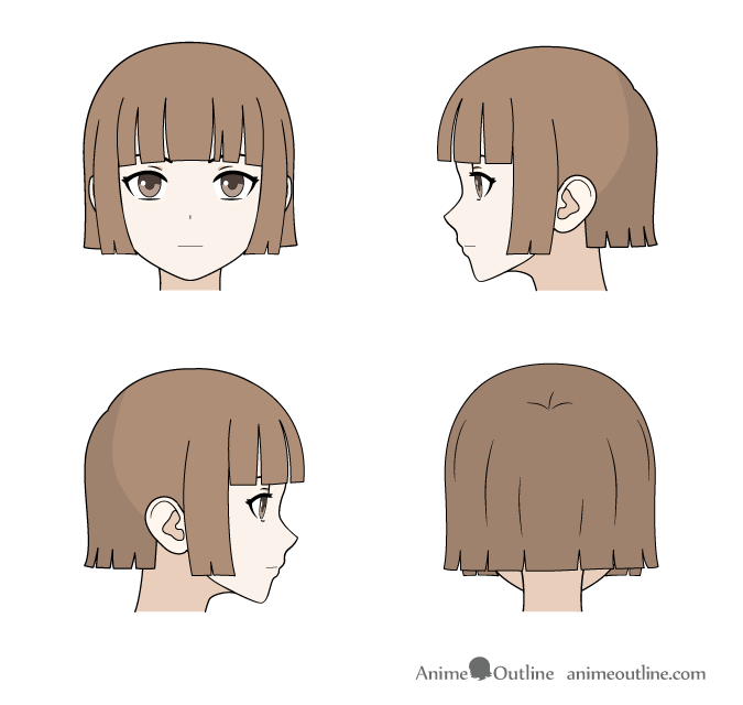 How To Draw Anime Manga Male Female Hair Animeoutline