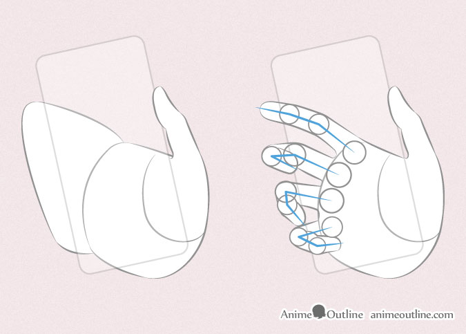 Anime hand holding finger proportions