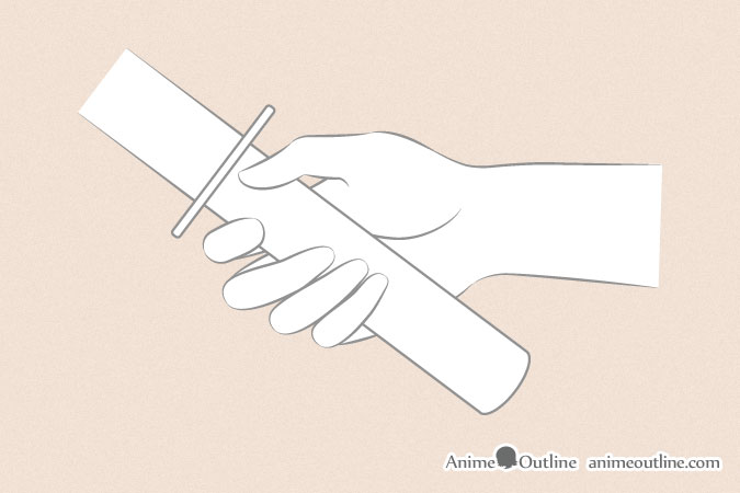 Hand holding a pencil  Stock Illustration 66901319  PIXTA