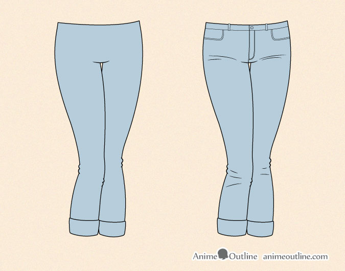 How To Draw Anime Girl Pants