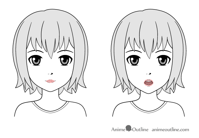 Kawaii how to draw anime mouths Lips drawing, Mouth drawing