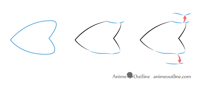 Anime lips open mouth three quarter view drawing