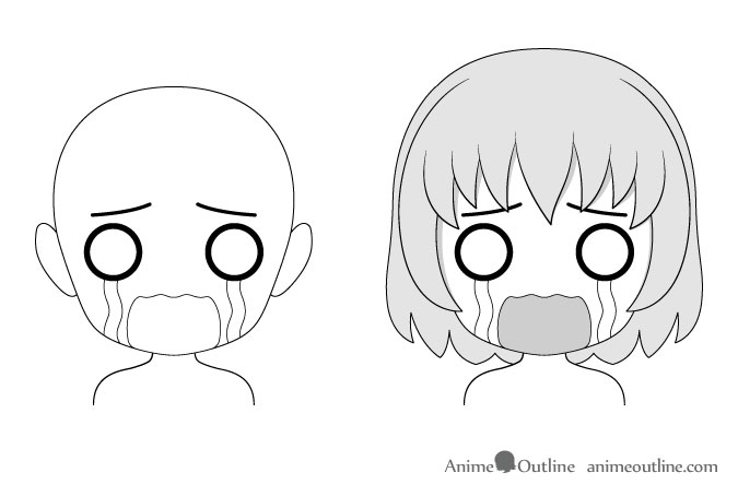 16 Drawing Examples Of Chibi Anime Facial Expressions Animeoutline