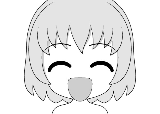 Anime chibi happy face