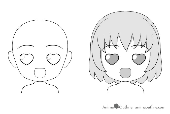 16 Drawing Examples of Chibi Anime Facial Expressions - AnimeOutline