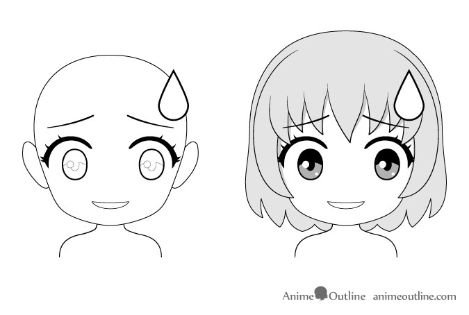 16 Drawing Examples Of Chibi Anime Facial Expressions Animeoutline