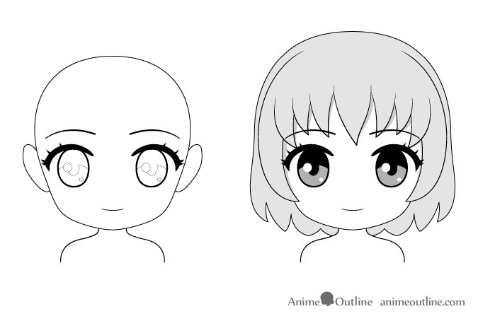 How To Draw Anime Chibi Girl  Chibi Anime Drawing Easy HD Png Download   vhv