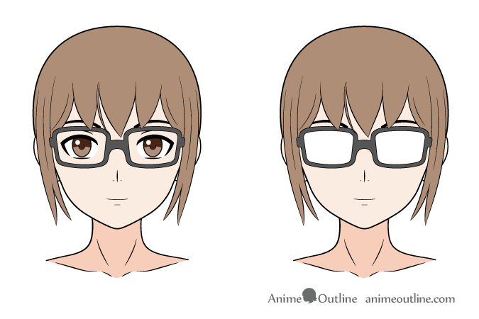 How To Draw Anime Manga Glasses Animeoutline