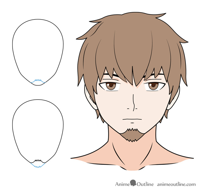 Anime goatee drawing